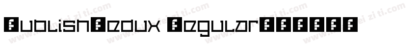 HublishRedux Regular字体转换